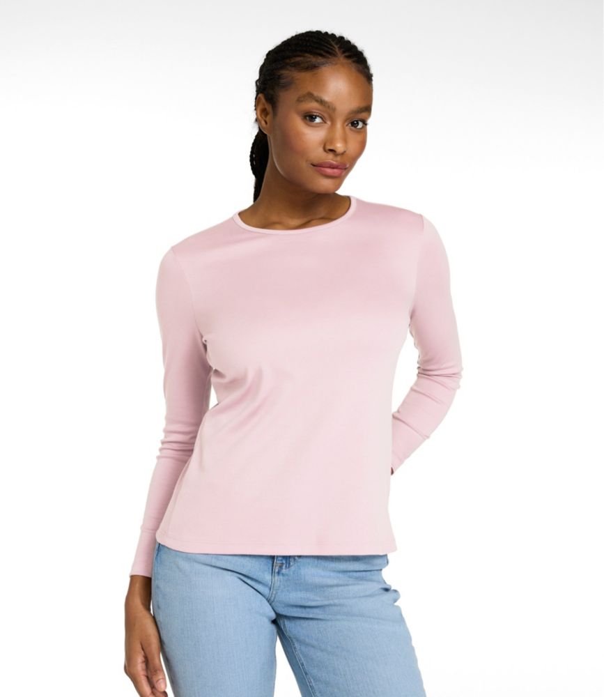 Women's Pima Cotton Tee, Long-Sleeve Crewneck - US 7226