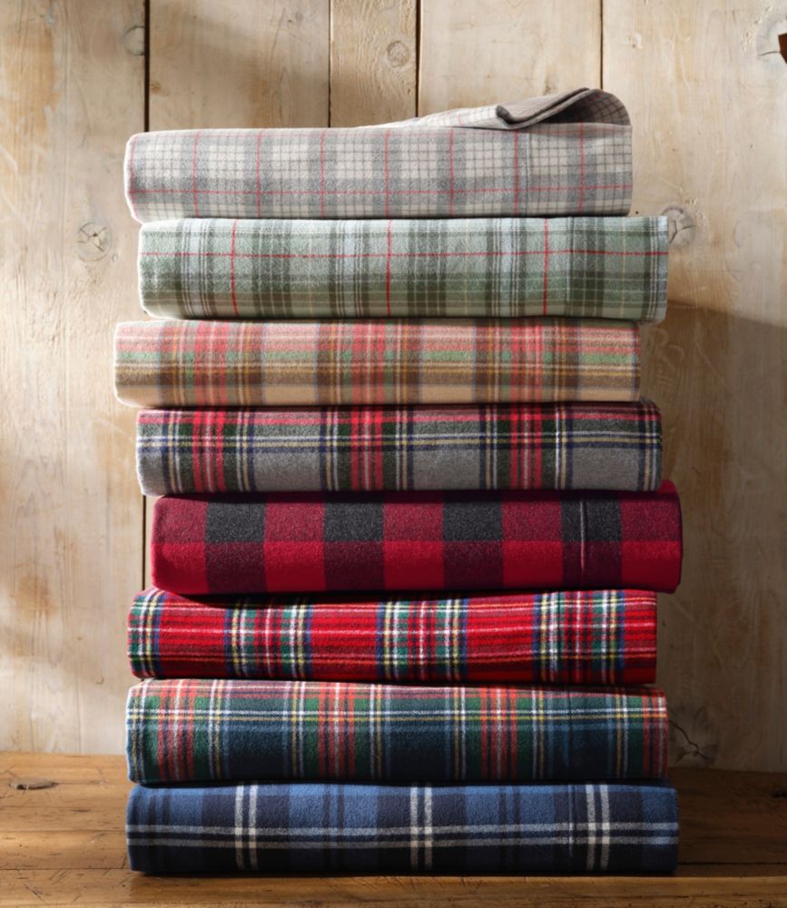 Heritage Chamois Flannel Sheet Collection, Plaid - US 1495
